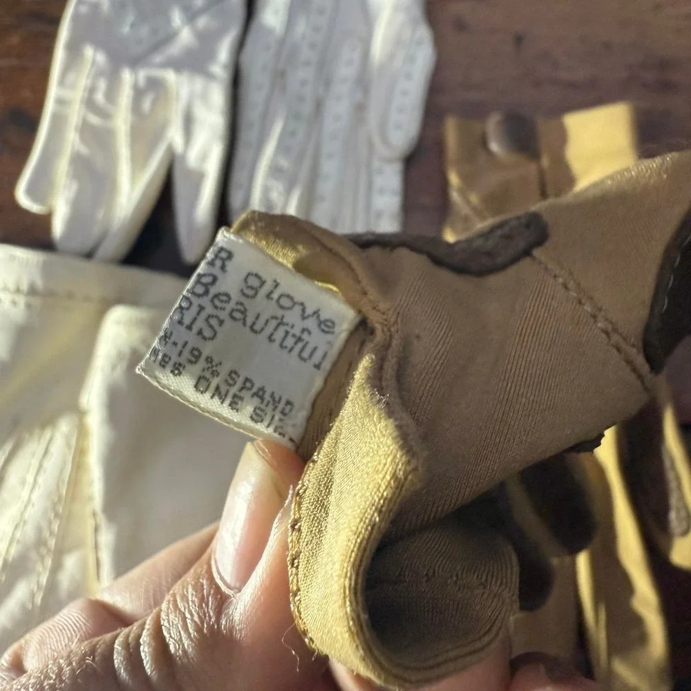 vintage aris isotonic driving gloves one size fits al leather details